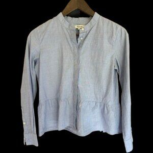 Madewell Blue Blouse Peplum Size S Like New